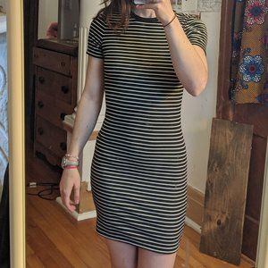 Stripped bodycon dress